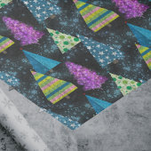 Artsy Turquoise Magenta Blauwgroen Limoen kerstbom Tissuepapier