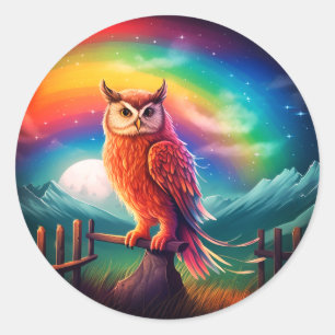 Artsy Uil Ronde Sticker