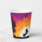 Artsy Unicorn Papieren Bekers (Achterkant)