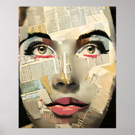 Artsy unieke digitale kunst | Pretty Lady Abstract Poster