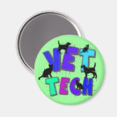Artsy Vet Tech Gifts, Unieke artiest getekend desi Magneet (Voorkant / Achterkant)