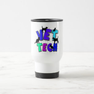 Artsy Vet Tech Gifts, Unieke artiest getekend desi Reisbeker