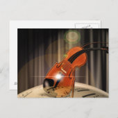 Artsy Violin Music Briefkaart (Voorkant / Achterkant)