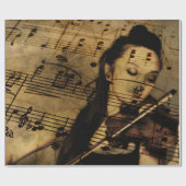 Artsy Violin Music Cadeaupapier (Vlak)