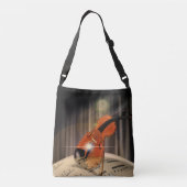 Artsy Violin Music Crossbody Tas (Achterkant)