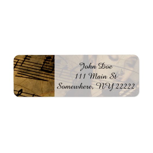 Artsy Violin Music Etiket (Voorkant)
