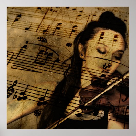 Artsy Violin Music Poster (Voorkant)