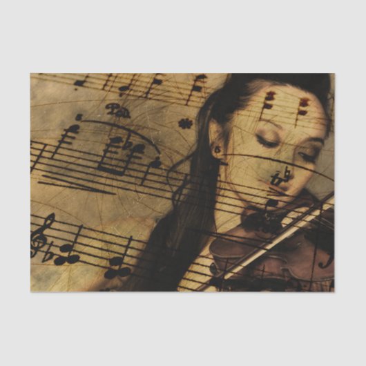 Artsy Violin Music Tissuepapier (Voorkant)