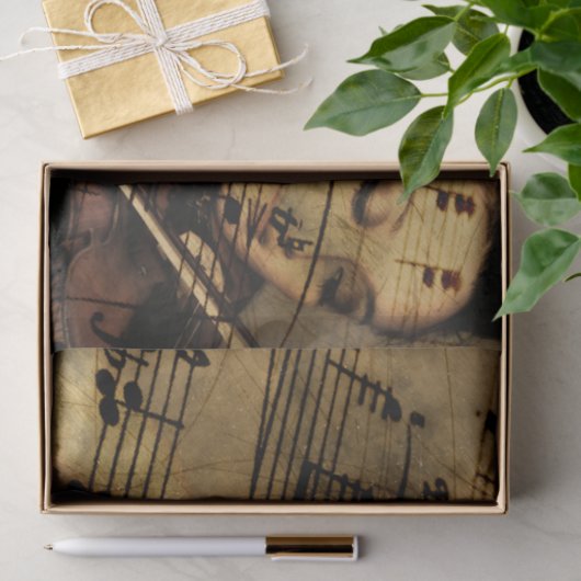 Artsy Violin Music Tissuepapier (Geschenk)
