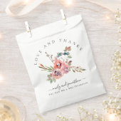 Artsy Waterverf Bloemen Dank u Namen Bruiloft Bedankzakje (Geknipt)