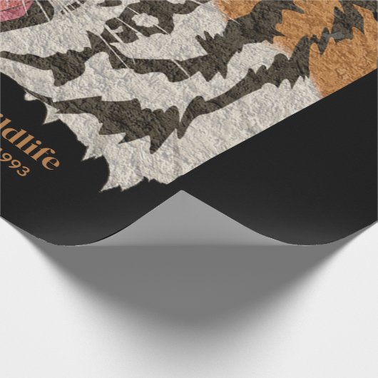 Artsy waterverf wilde tijger Bruin en zwart Cadeaupapier (Hoek)