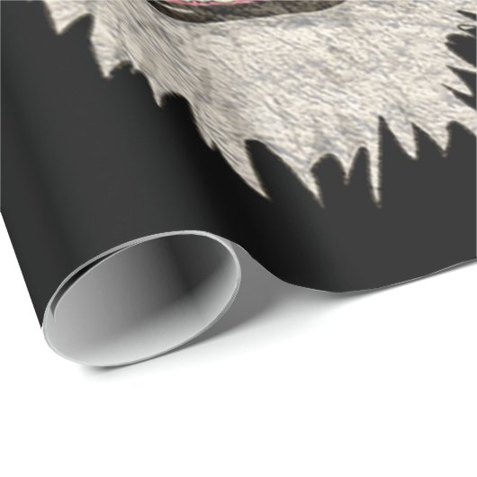 Artsy waterverf wilde tijger Bruin en zwart Cadeaupapier (Rol Hoek)