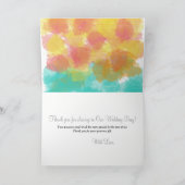 Artsy Waterverven bruiloft dank u foto Bedankkaart (Binnen)