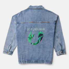 Artsy Wees een zeemeermin visstaart Denim Jacket
