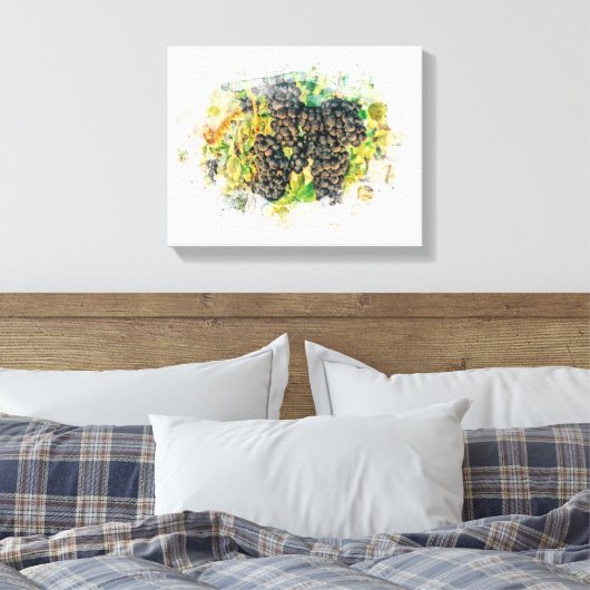 *~* Artsy Wijngaard Druif AR21 Wijnkelder Canvas Afdruk (Insitu (Slaapkamer))