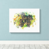 *~* Artsy Wijngaard Druif AR21 Wijnkelder Canvas Afdruk (Insitu (Houten vloer))