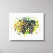 *~* Artsy Wijngaard Druif AR21 Wijnkelder Canvas Afdruk (Voorkant)