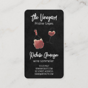 Artsy Wijnglas Tekeningen Restaurant Visitekaartje