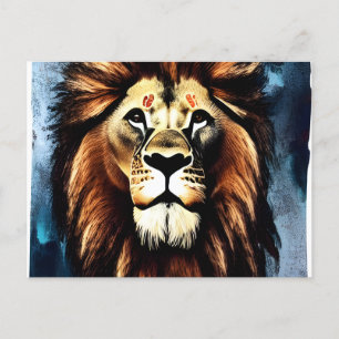 Artsy Wild African Lion Briefkaart