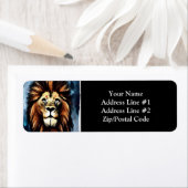 Artsy Wild African Lion Etiket (Insitu)