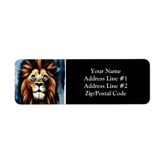 Artsy Wild African Lion Etiket (Voorkant)