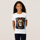 Artsy Wild African Lion T-shirt (Voorkant volledig)