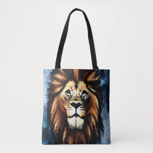 Artsy Wild African Lion Tote Bag