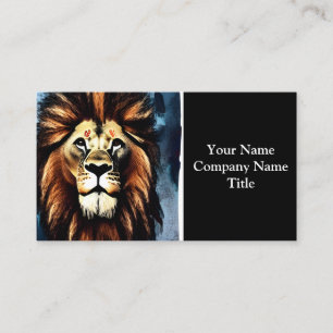 Artsy Wild African Lion Visitekaartje