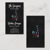 Artsy Wine Fles en Glass Visitekaartje (Voorkant / Achterkant)