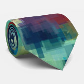 Artsy Winter Kleuren Modern kubist Abstract Stropdas (Opgerold)