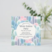 Artsy Winter Pastel Bomen Kerstfeest Kaart (Staand voorkant)