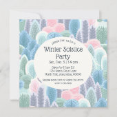 Artsy Winter Pastel Bomen Kerstfeest Kaart (Voorkant)