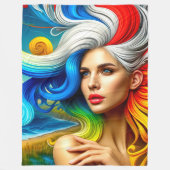 Artsy Woman Fleece Deken (Voorkant)