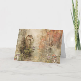 Artsy Woodland Dieren Wildlife Otter Groet Kaart