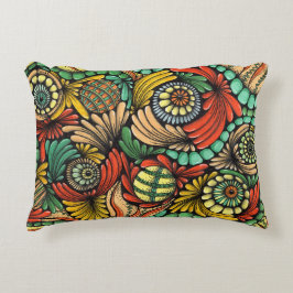 Artsy Zentangle botanisch patroon lendenkussen - Accent Kussen