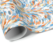 Artsy Zomer Kleuren Verfspatten Patroon Cadeaupapier (Rol Hoek)