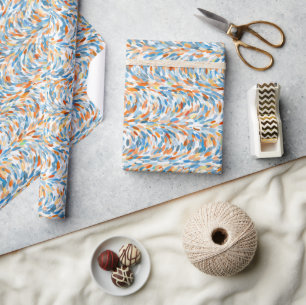 Artsy zomerkleuren verfspatpatroon cadeaupapier