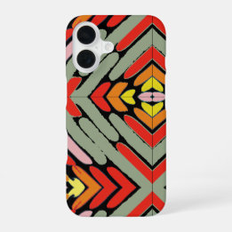 Artsy Zuidwestelijke Stam Patroon iPhone 16 Hoesje