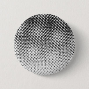 Artsy zwart-wit moirépatroon ronde button 5,7 cm