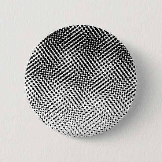 Artsy zwart-wit moirépatroon ronde button 5,7 cm (Voorkant)