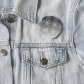 Artsy zwart-wit moirépatroon ronde button 5,7 cm (In situ)