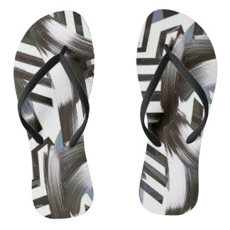 Artsy Zwart & Wit  Teenslippers