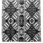 Artsy zwart-wit Tribal Patroon Douchegordijn (Voorkant)