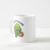 Artsychoke Funny Veggie Artichoke Pun Koffiemok (Voorkant links)