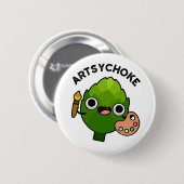 Artsychoke Funny Veggie Artichoke Pun Ronde Button 5,7 Cm (Voorkant /achterkant)