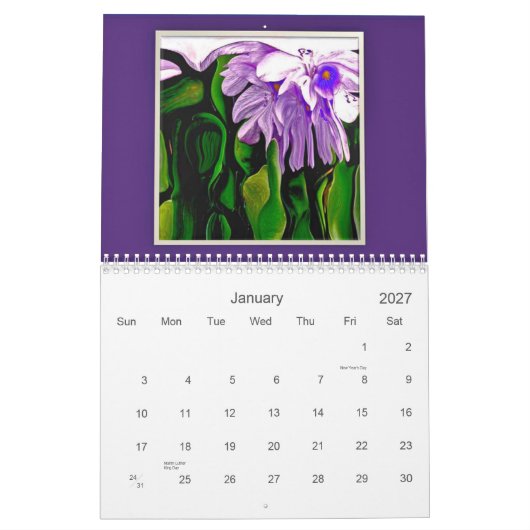 ArtSylvia Foliage Agenda 2012 Kalender (Jan 2027)