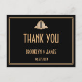 Artv Deco Black Great Gatsby Weddenschap Hartelijk Briefkaart (Voorkant)