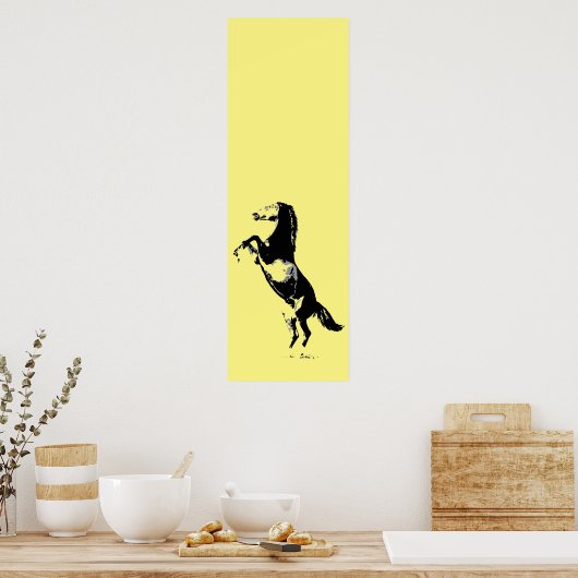 Artwork bij fokpaarden poster (Keuken)