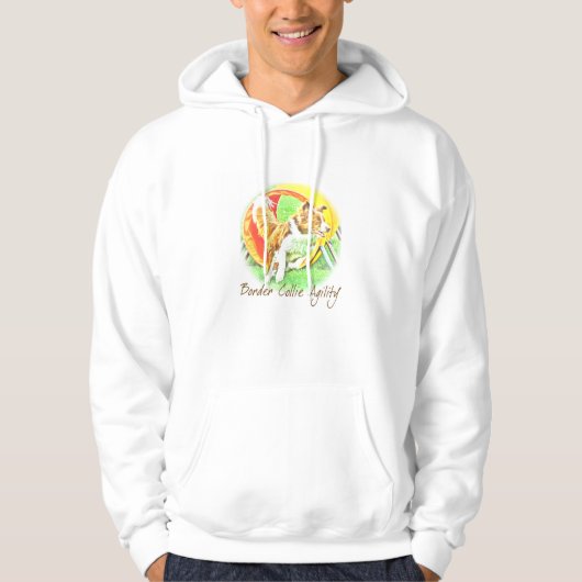 Artwork Border Collie Agility Hooded Sweatshirt (Voorkant)