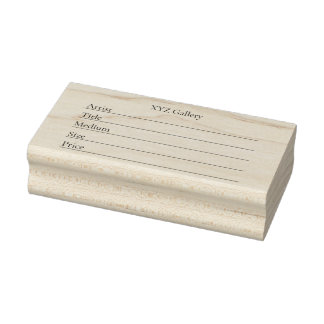 Artwork Display Label Template Rubberstempel